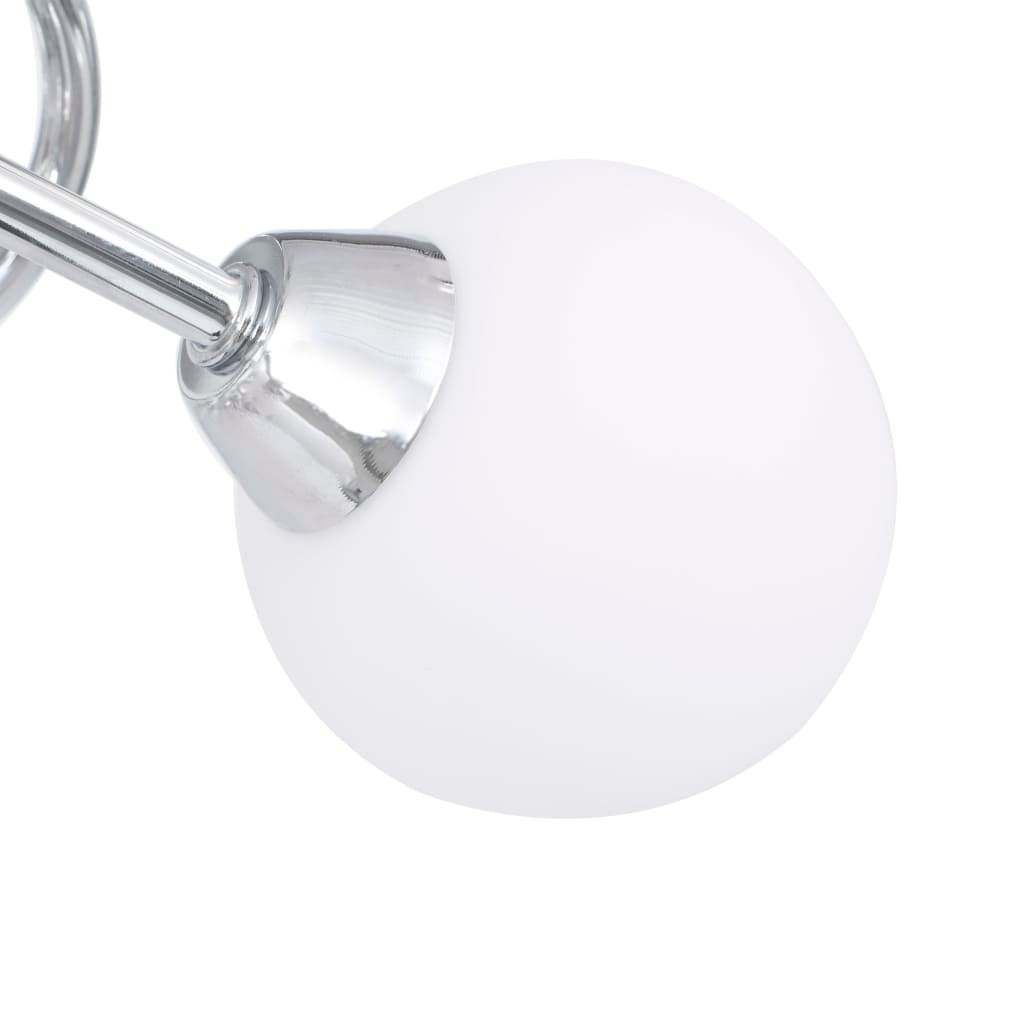 Ceiling Lamp with Round White Ceramic Shades for 4 G9 Bulbs